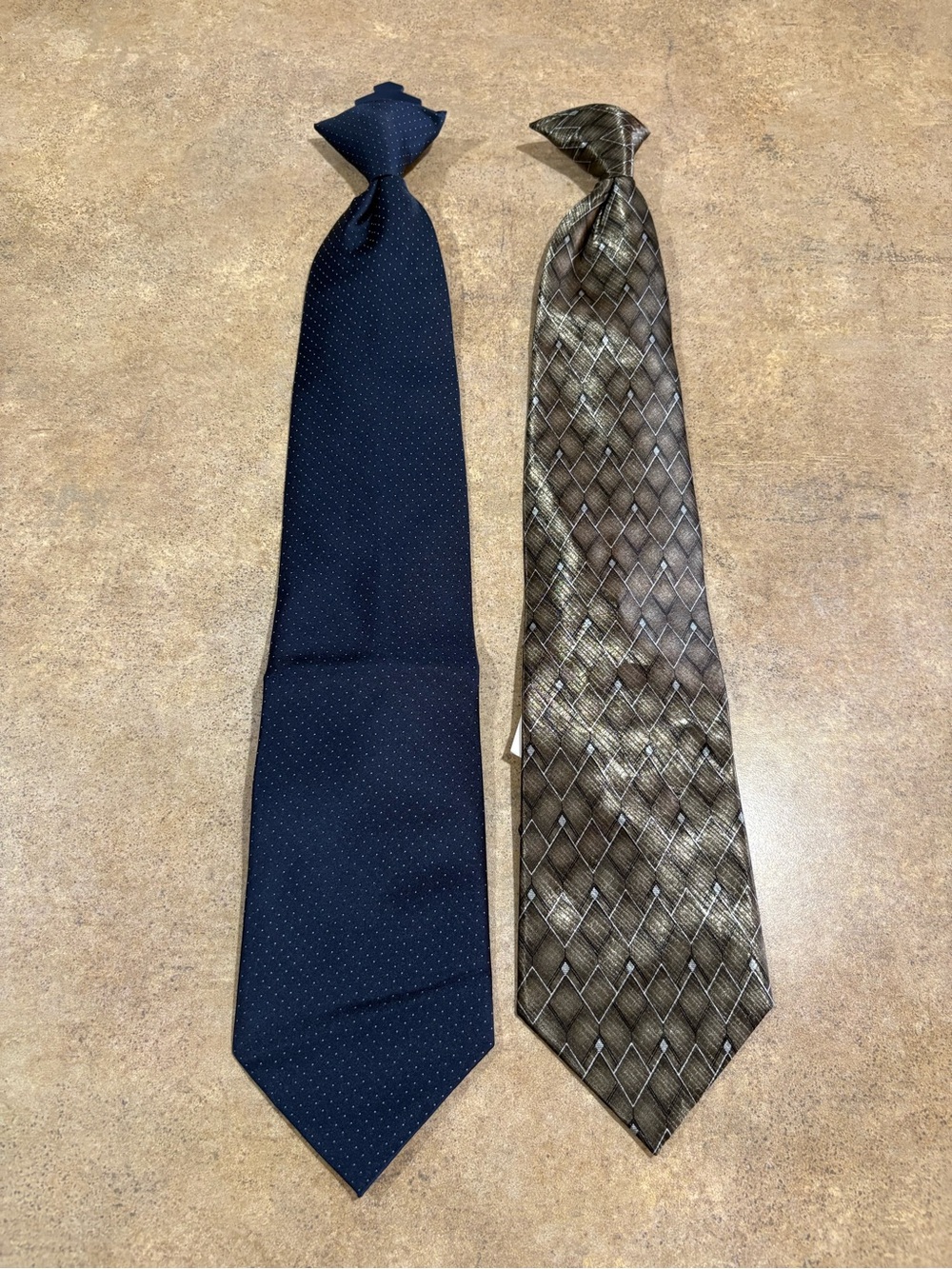Lot Of 2 Men’s Vintage Clip On Ties Neckties New Puritan Dadcore Grandpa 90s Y2K